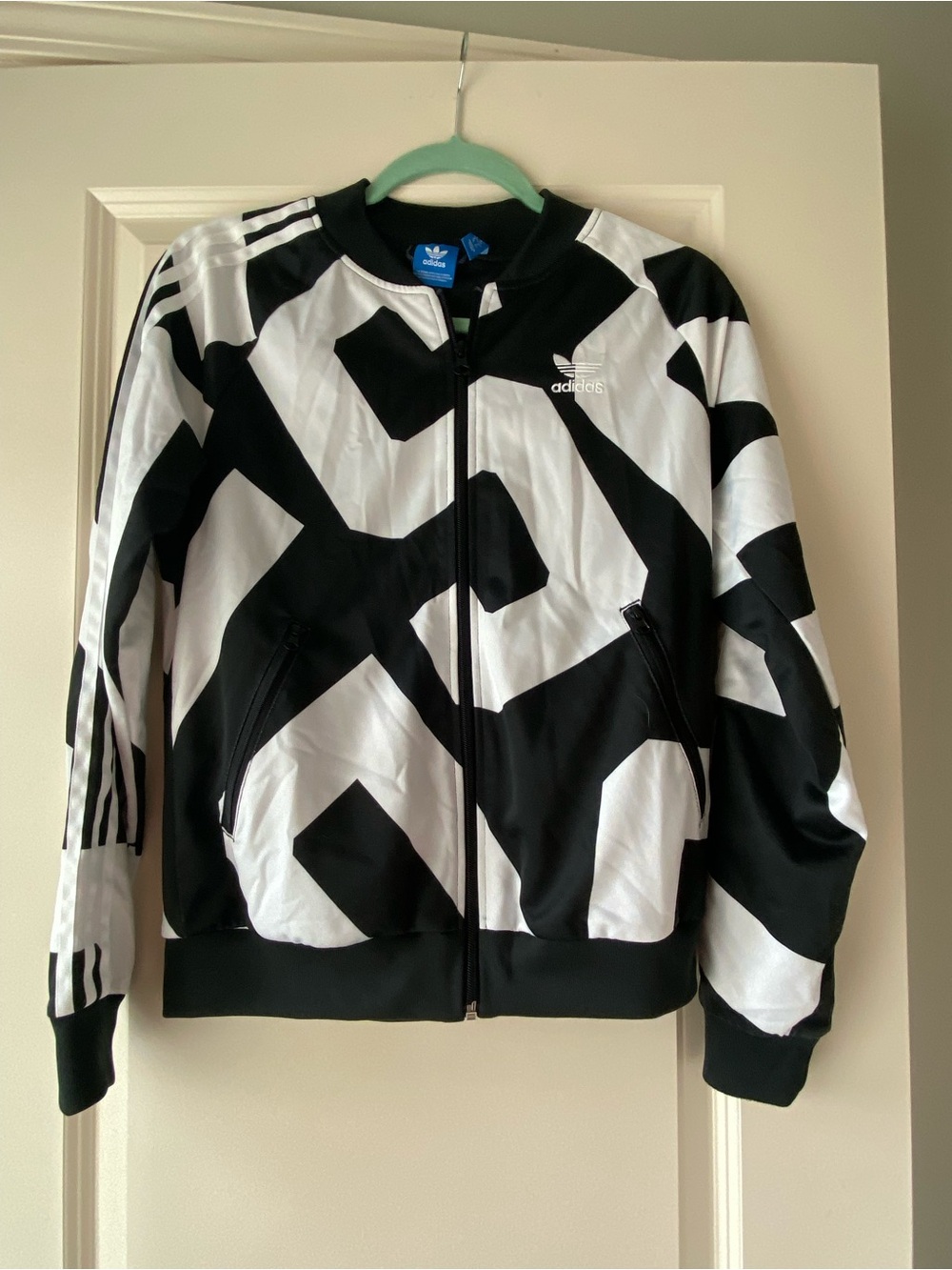 Bold Age adidas Black and White Abstract Track Jacket